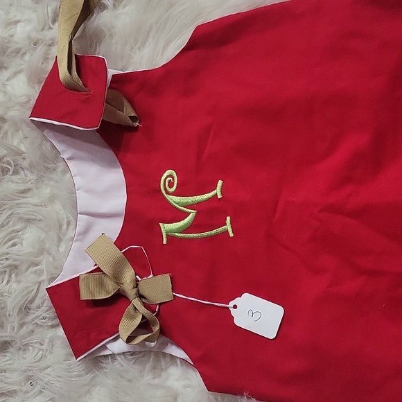 NWT CHRISTMAS toddler girl's monogrammed matching set size 3 - Picture 2 of 7